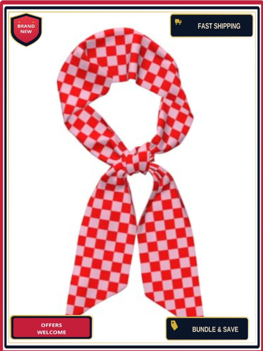 Women's Long Neck Scarf Head Bandana Hair Wrap Silk-Like Polyester